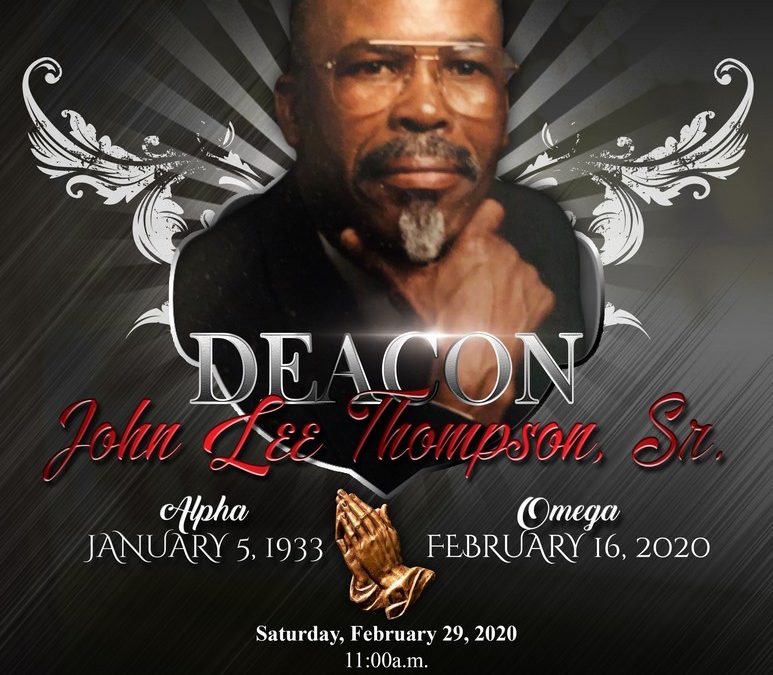 John Lee Thompson, Sr. 1933-2020