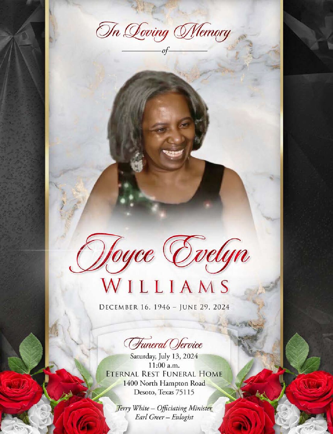 Joyce Evelyn Williams 1946-2024